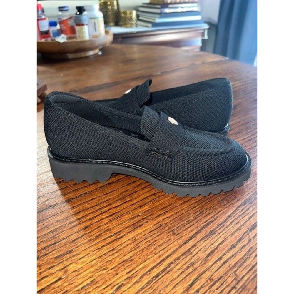 VIVAIA Francesca Women's Round-Toe Platform Chunky Heel Loafers, Black, Size 5.5 - Picture 8 of 11